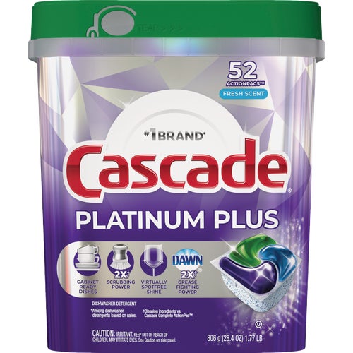 3077206156 Cascade Platinum Plus Action Pacs Dishwasher Detergent