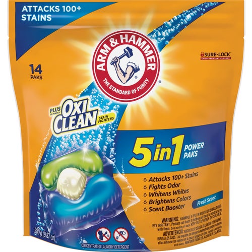 250 Arm & Hammer 5-In-1 Power Paks Laundry Detergent