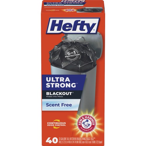 E88328 Hefty BlackOut Tall Kitchen Trash Bag