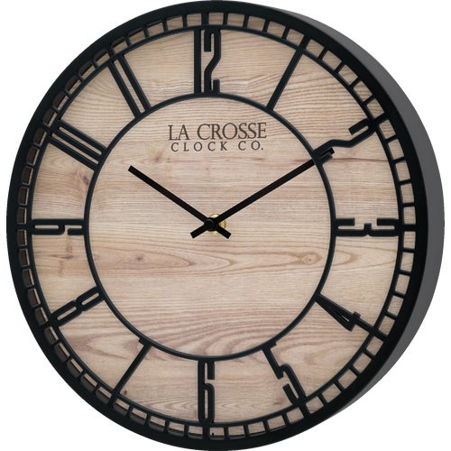 404-3629 La Crosse Clock Co. Barrow Wall Clock