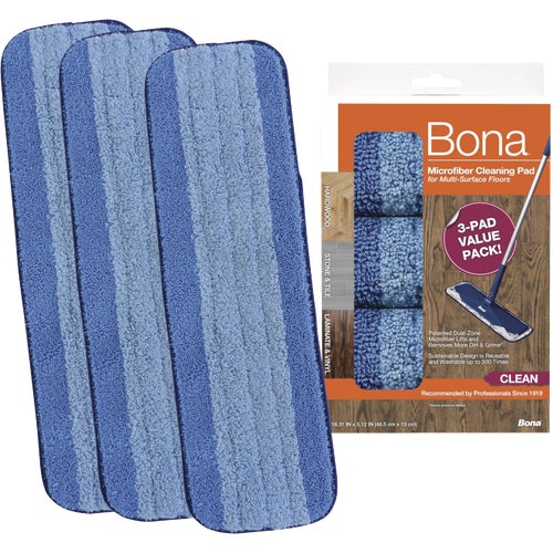 AX0003608 Bona Microfiber Multi-Surface Cleaning Pad Mop Refill