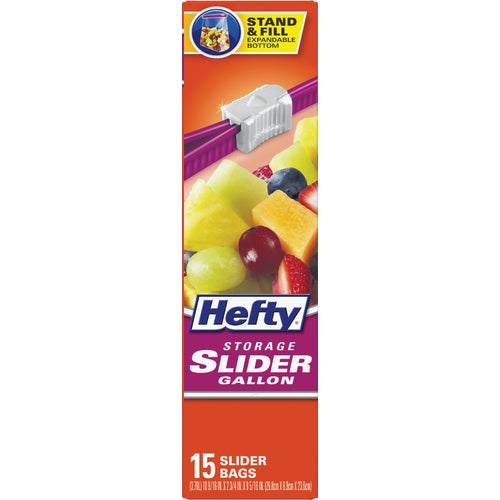 R81416 Hefty Stand & Fill Slider Food Storage Bag