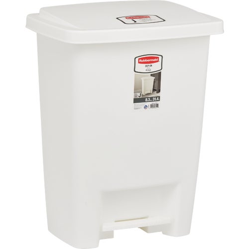 FG284187WHT Rubbermaid Step-On Wastebasket