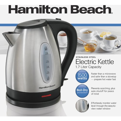 40880G Hamilton Beach Cordless Electric Stainless Steel Kettle