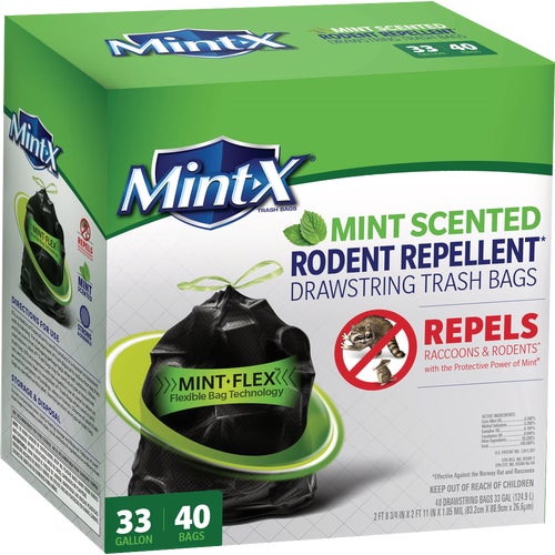 MX3335B40F Mint-X Rodent Repellent Trash Bag