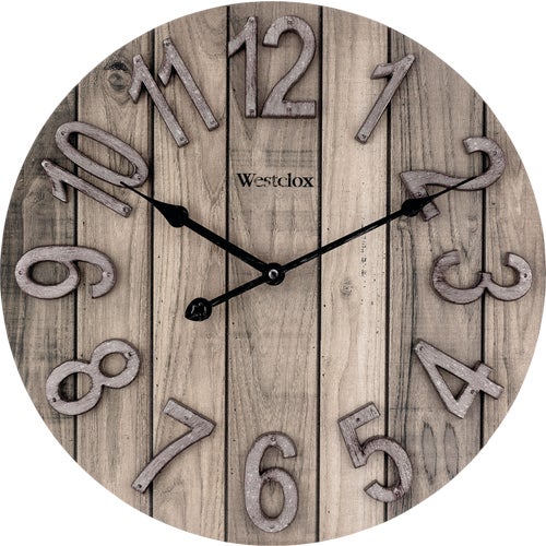 38070 Westclox Wood Grain Wall Clock