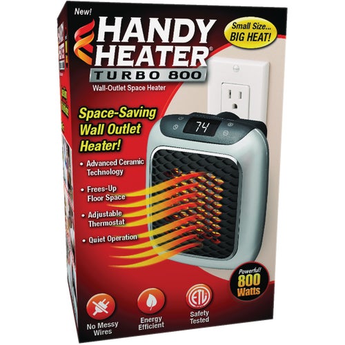 HB4 Handy Heater Turbo 800 Wall Outlet Ceramic Space Heater