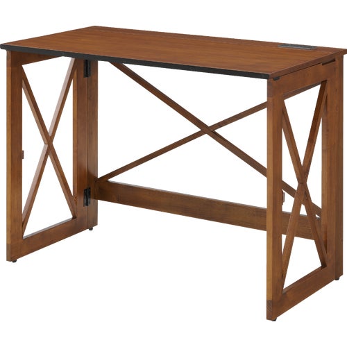 DSK2.00841 Stakmore Fruitwood Folding Desk with USB Charge Port