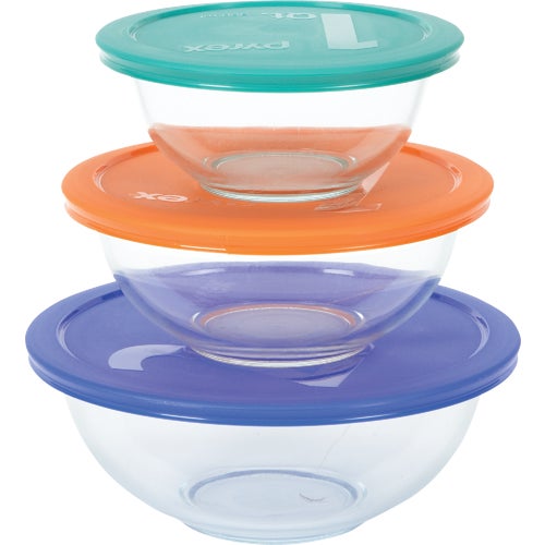 1071025 Pyrex Smart Essentials 6-Piece Pyrex Bowl Set