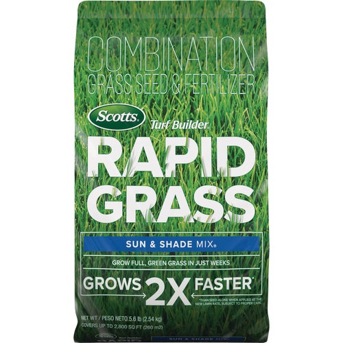 18213 Scotts Turf Builder Rapid Grass Sun & Shade Mix Seed & Fertilizer Combination