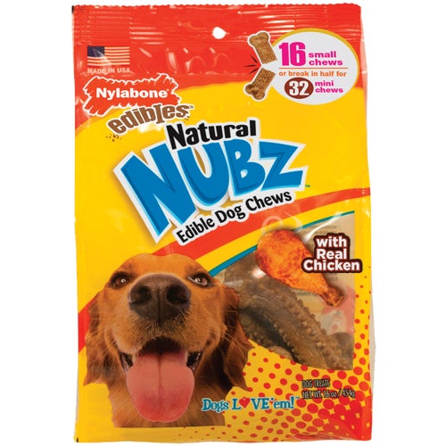 NEN201M16W Nylabone Edibles Natural Nubz Dog Treat Chew