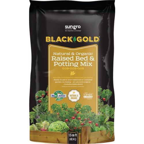 1423004.CFL001.5P Black Gold Natural & Organic Raised Bed & Potting Soil Mix