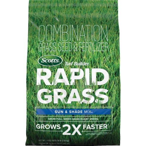 18216 Scotts Turf Builder Rapid Grass Sun & Shade Mix Seed & Fertilizer Combination