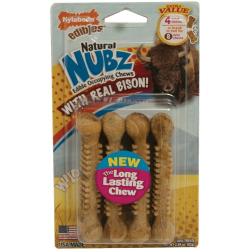 NEN301VP4W Nylabone Edibles Natural Nubz Dog Treat Chew