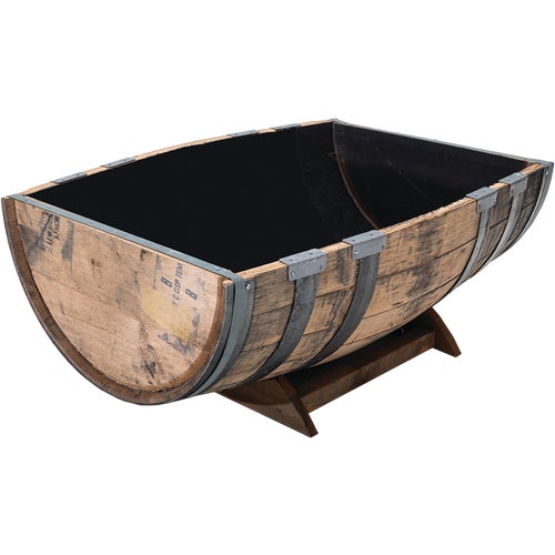 B110 Real Wood Products Half Barrel Planter