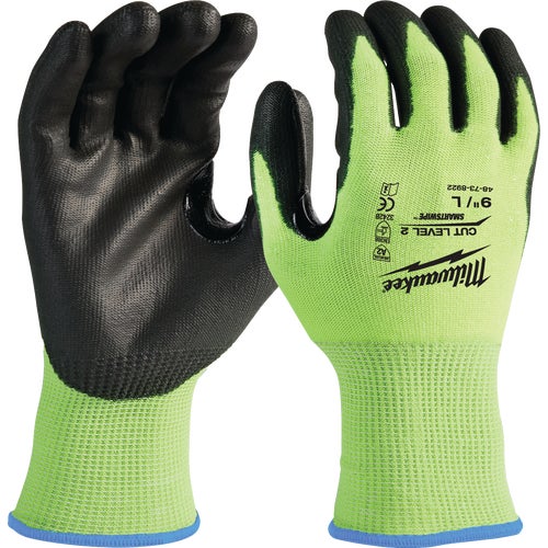 48-73-8922 Milwaukee High Vis Polyurethane Coated Cut Level 2 Work Glove