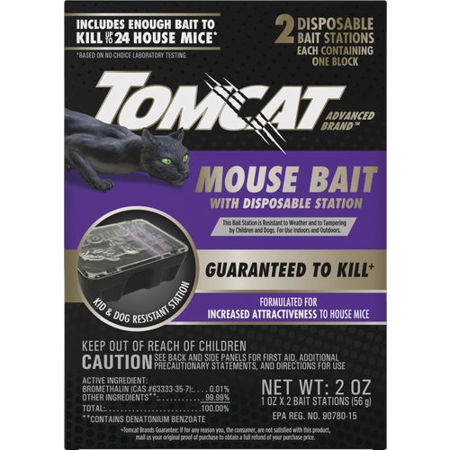 3730805 Tomcat Advanced Formula Disposable Mouse Killer Bait Station