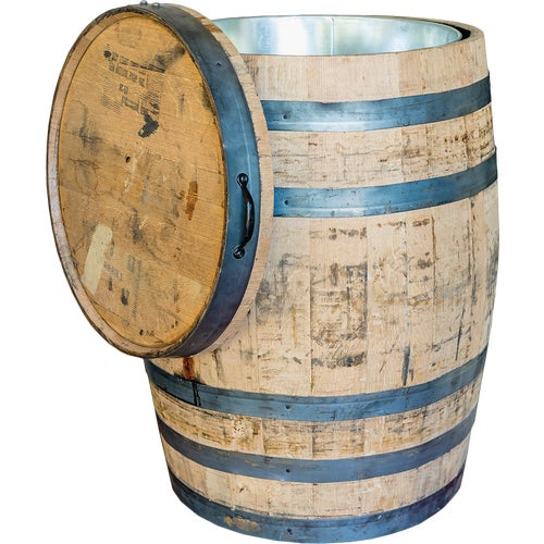 B220 Real Wood Products Whole Barrel Planter