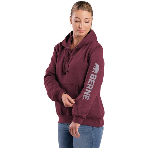 WSP401CABR360 Berne Womens Signature Sleeve Hooded Sweatshirt