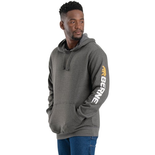 SP401GPHR400 Berne Mens Signature Sleeve Hooded Pullover