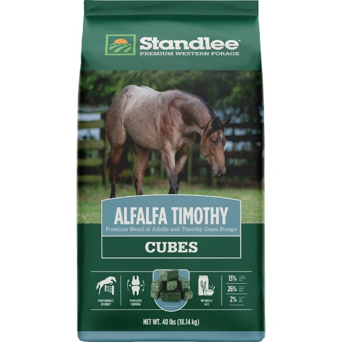 1580-40101-0-0 Standlee Premium Western Forage Alfalfa & Timothy Cubes Horse Feed Supplement