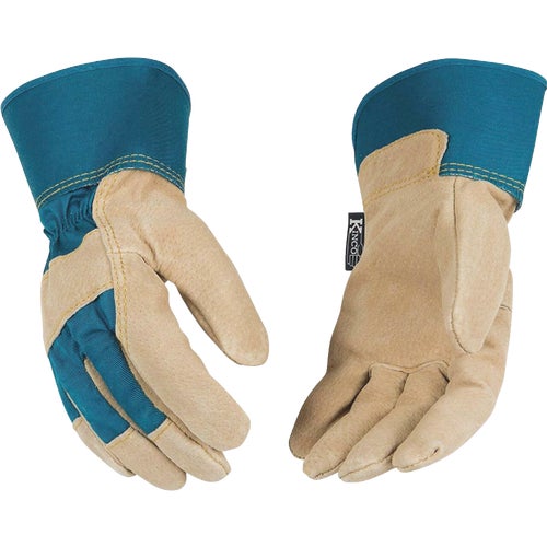 1412W-M Kinco Womens Aqua Canvas & Suede Glove