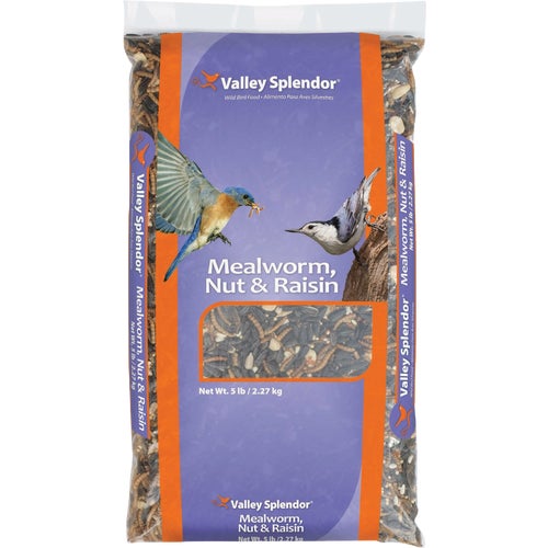 9347 Valley Splendor Mealworm, Nut, & Raisin Blend Bird Food