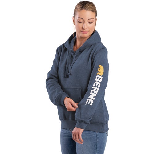 WSP401SLBR360 Berne Womens Signature Sleeve Hooded Sweatshirt