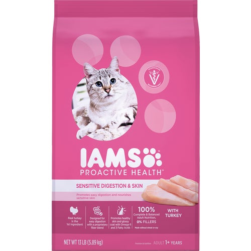 109133 Iams Proactive Health Sensitive Digestion & Skin Formula Dry Cat Food