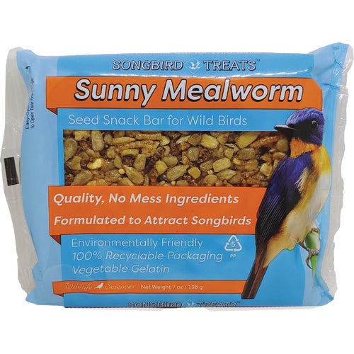 913 Wildlife Sciences Songbird Treats Sunny Mealworm Seed Cake