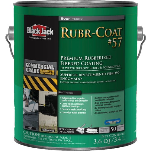 6080-9-34 Black Jack Rubr-Coat 57 Fibered Foundation & Roof Coating