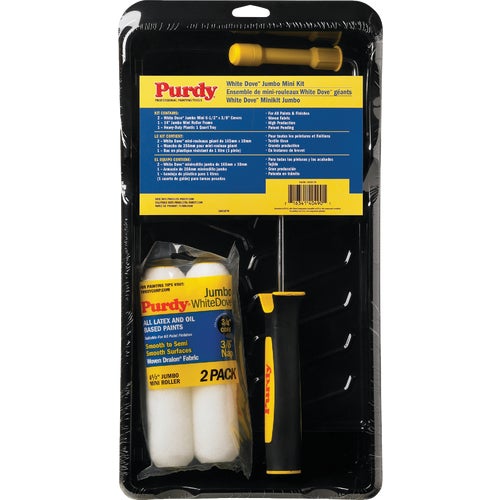 14C810700 Purdy White Dove 4-Piece Jumbo Mini Trim Roller Kit