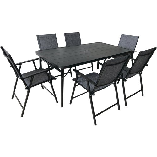 GC-21025-SST-7SET Outdoor Expressions Fairview 7-Piece Dining Set