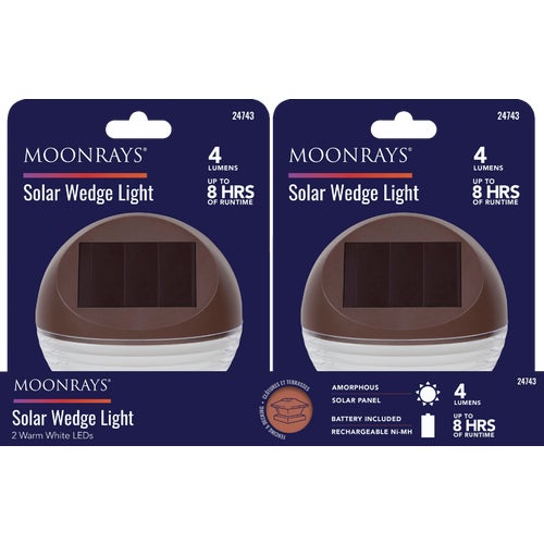 24743 Moonrays 4 Lm. LED Solar Wedge Light