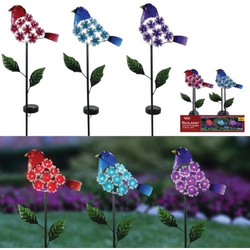 QLP1306A Alpine Solaris Floral Bird Solar Stake Light