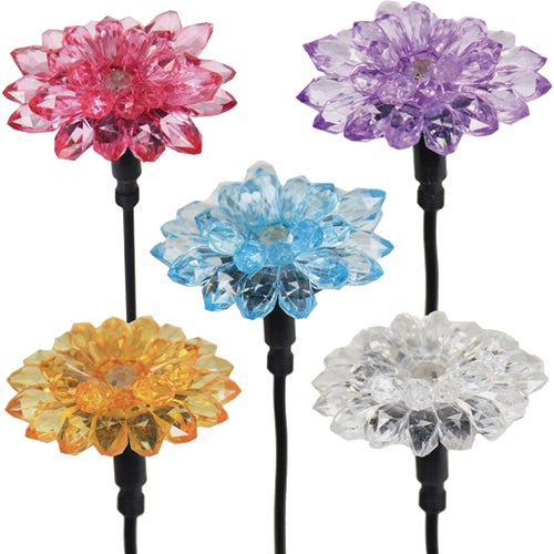 54153 Exhart Dahlia Solar Stake Light