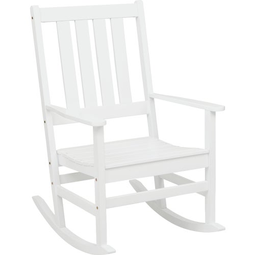 EY8003WH Outdoor Expressions HDPE Patio Rocking Chair