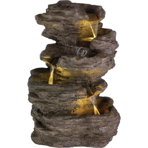 9896477 Lumineo GRC Rock Waterfall Fountain