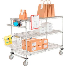 Picture of a Silver Epoxy Wire Utility Cart