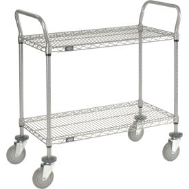 Image of a Silver Epoxy Wire Utility Cart